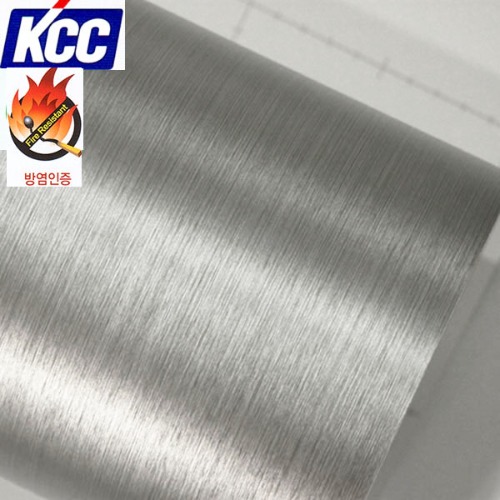 KCC 메탈인테리어필름(PM-974방염)실버122X100